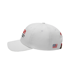 Бейсболка Alpha Industries Nasa Worm Logo Cap White (Белая)