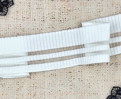 Подвязы трикотажные, ш. 5 см, L 122 см, белый