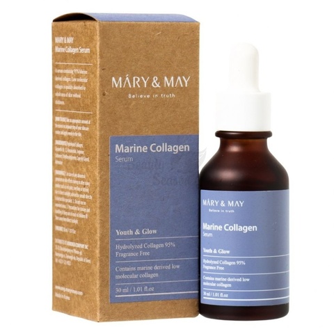 Антивозрастная сыворотка с 95% коллагена Mary&May Marine Collagen Serum, 30мл