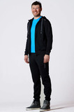 Костюм спортивный Nordski Base Zip Hood Cuffed Black мужской