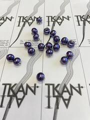 Пуговица пластиковая на ножке, имитация жемчуга (Пластик/металл ножка, Фиолетовый, 10)