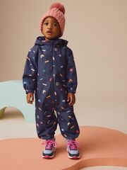Комбинезон непромокаемый с флисовой подкладкой для девочки Next E25-115, Темно-синий