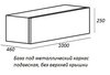 Cezares CADRO-100/46/30-1C-SO-MET-ST CADRO Металлический одноярусный сварной каркас под раковину, подвесной, 1000х460х300, CADRO-100/46/30-1C-SO-MET-ST
