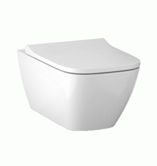 Подвесной унитаз Geberit Smyle Square, с укороченным вылетом, закрытая форма, Rimfree фото