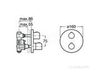 T-500 Смеситель для душа термостатический скрытого монтажа Roca 5A2B18C00