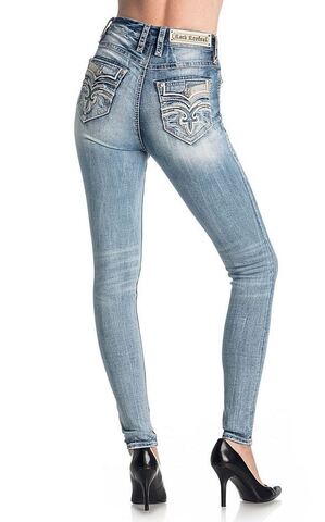 Rock Revival | Джинсы женские MAYWOOD HS200 ULTRA HIGH RISE CURVY SKINNY TJ2706HS200 сзади