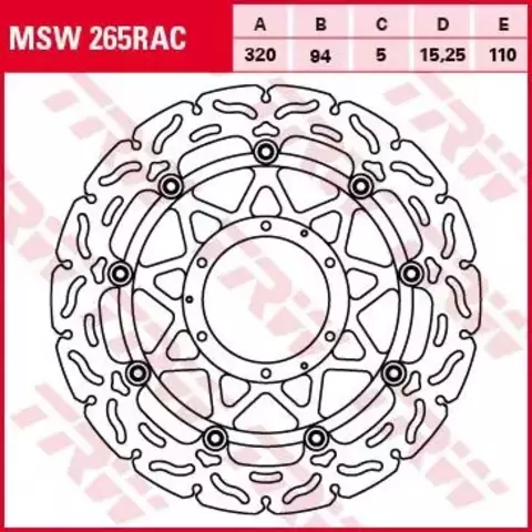 Тормозной диск MSW265RAC