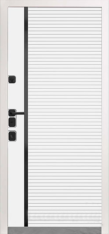 Теплая дверь входная Двери регионов Обсидиан Термо, 2 замка, 1,8 мм металл, (серый мэн эмаль+белая эмаль) #3