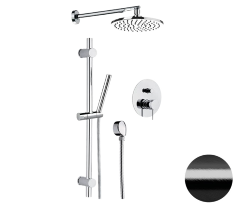 Remer X09S01OCFP Душевая система Remer X Style X09S01OСFP, черный брашированный хром