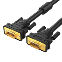 Кабель UGREEN VG101 VGA Male to Male Cable, 20м, черный