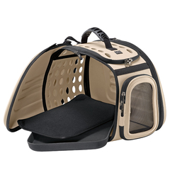 Ibiyaya складная сумка-переноска для собак и кошек до 6 кг бежевая