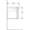 Geberit 824100000+125400600 Комплект 824100000 myDay Шкафчик под раковину 880х410х405 мм, 1 ящик с подсветкой, белый глянец+125400600 myDay Раковина 1000x480 мм