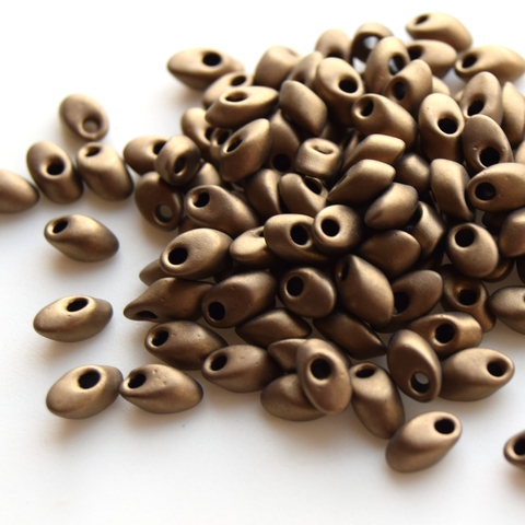 LMA-2006 Бисер-лепестки Миюки/Miyuki long Magatama Matted Metallic Dark Bronze