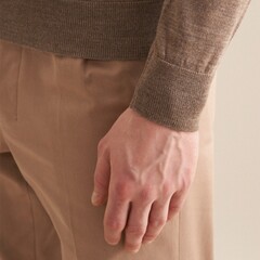 Свитер мужской Seidensticker 01.251580-23 светло-коричневый из шерсти Мерино