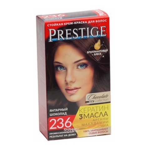Краска для волос Prestige  236 -  Янтарный шоколад, 50/50 мл.