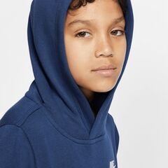 Детская теннисная толстовка Nike Sportswear Club PO Hoodie - midnight navy/white