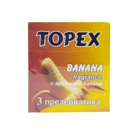 Презервативы Topex, банан, 3 шт.
