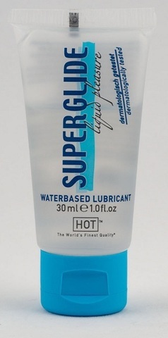 Гель-смазка на водной основе для чувствительной кожи Superglide, 30 мл.
