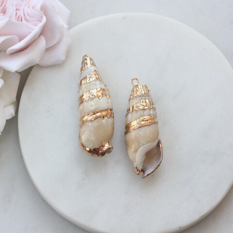 УЦЕНКА!!! Подвеска Ракушка с позолотой 37-50 на 14-16 мм, У117