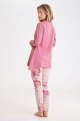 Пижама женская: туника и леггинсы LISCA ROBIN 023469 | Цветочный розовый