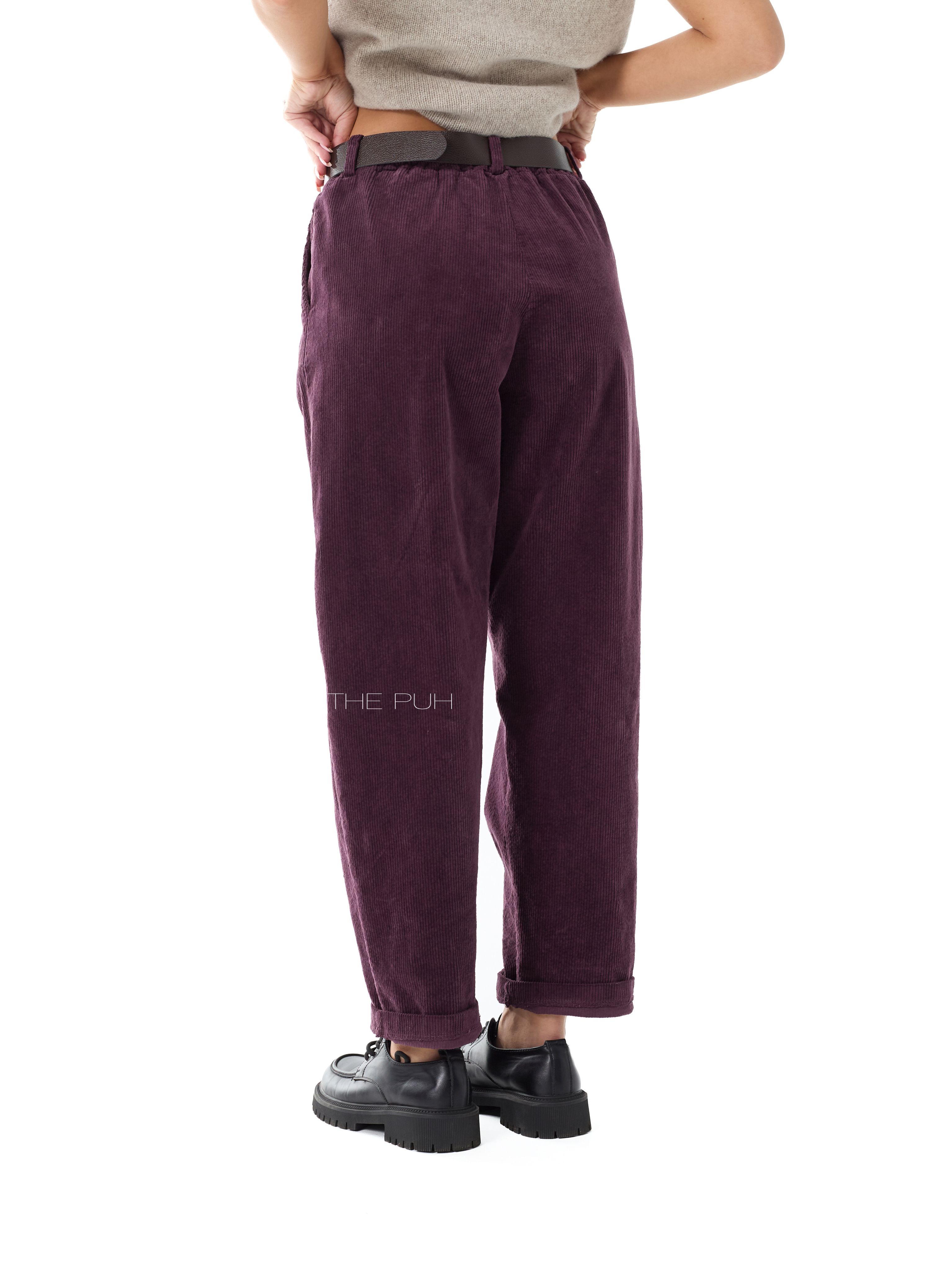 Фиолетовые вельветовые брюки