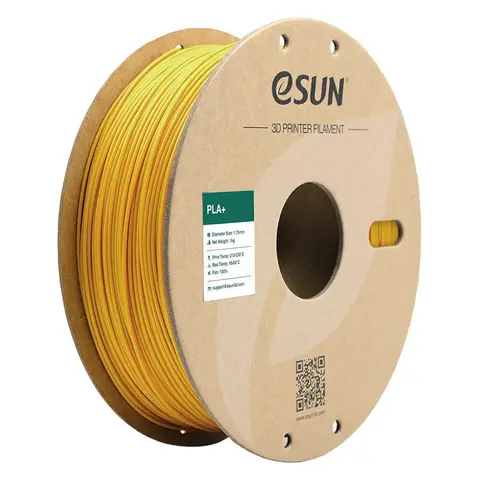 Катушка пластика PLA+ ESUN 1.75 мм 1кг., желтая