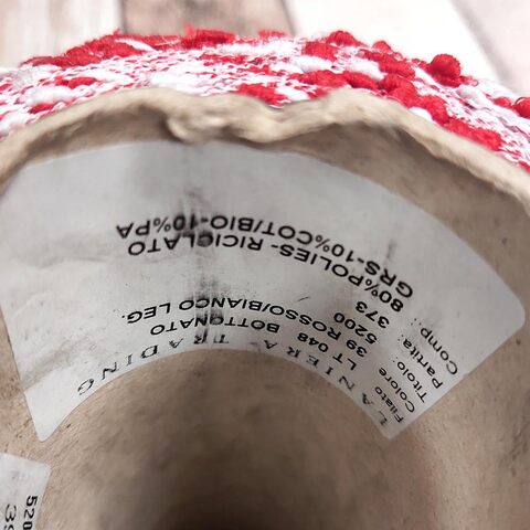 Пряжа фасонная LANIERA TRADING / BOTTONATO 520 красно-белый