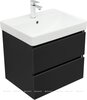 Aquanet 367330 Тумба с раковиной Вега 2.0 60 (Ирис T) 2 ящ. цв. черный (367330)