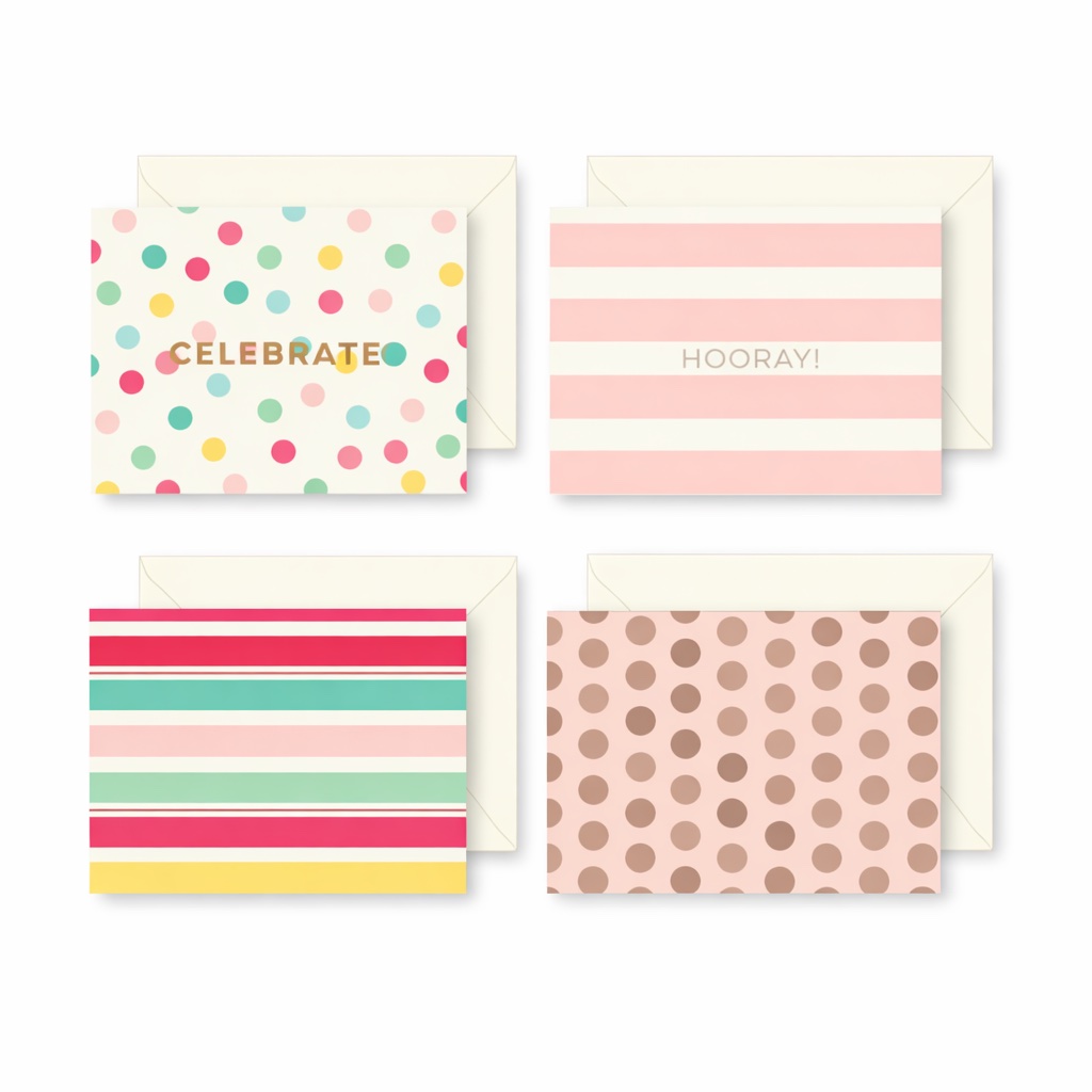 Набор открыток с конвертами “Hooray Cards W/Envelopes by MME- 12шт.