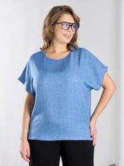 Блузка Женский каприз-3 Виотекс СИНИЙ