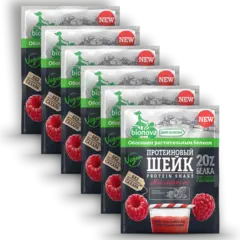 Протеиновый шейк Малина 'Bionova', 150г 🔸 6 шт х 25г /Vegan protein/
