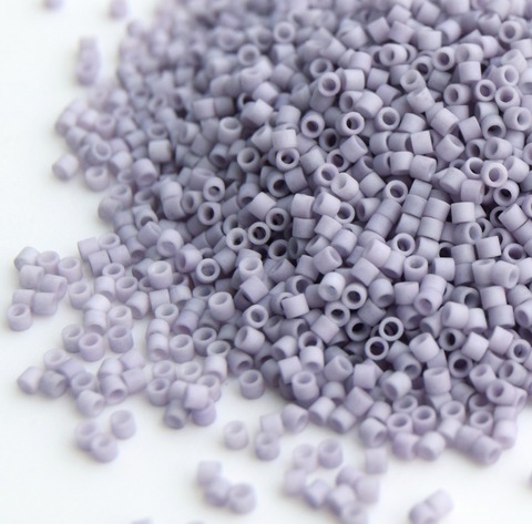 DBS-0356 Бисер цилиндрический Миюки делика 15/0 Светло-лиловый матовый непрозрачный /Miyuki delica 15/0 Matted Opaque Light Mauve