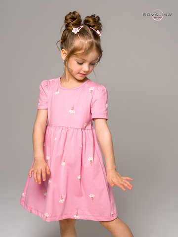 Платье Аленка к/р SG астра на розовом
