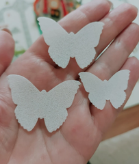Вафельные Бабочки для Декора Торта Белые Оптом 2500 шт, 4.5*3 см (тонкая вафельная бумага)