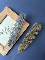 Еловая ветка, еловые лапки, рождественский декор, цвет под античное золото, 1 лапка 30 см, набор 20 шт.