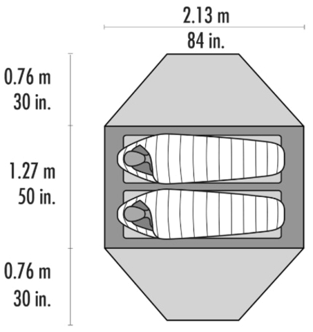 Картинка палатка туристическая Msr Elixir 2 Green - 5