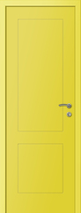 Дверь влагостойкая пластиковая KAPELLI multicolor Ф2К RAL 1018 Желтый + коробка
