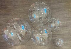 К Deco Bubble (Бабл), 18''/45 см, Прозрачный, Плоский, 1 шт. (В черной упаковке)