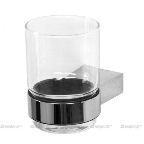 Aquanet 5684 5684 Стакан стекло с держателем Aquanet, хром (187060)