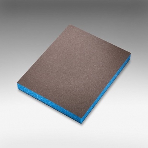 Siasponge flex Абразивная губка 2-х сторонняя UltraFine P800 (синяя) 98*120*13мм