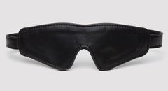 Черная плотная маска на глаза Bound to You Faux Leather Blindfold - 