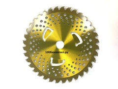 Нож с зубцами с напайками 230х1.3мм. х 25,4 х 36 z. Gold PRO Yakuza