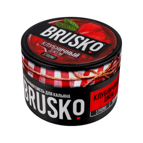 Бестабачная смесь для кальяна BRUSKO 50г STRONG - Клубничный Джем