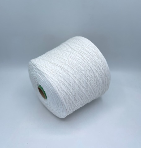 Бобинная пряжа (пр.Италия), art.Cotone, 350м/100 гр. 100%Хлопок, цвет-Белый , арт.34828