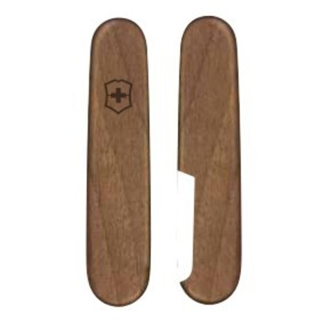 Набор накладок для ножа Victorinox 91 мм. из натуральной древесины walnut wood (S.3663.1+S.3663.2) | Wenger-Victorinox.Ru