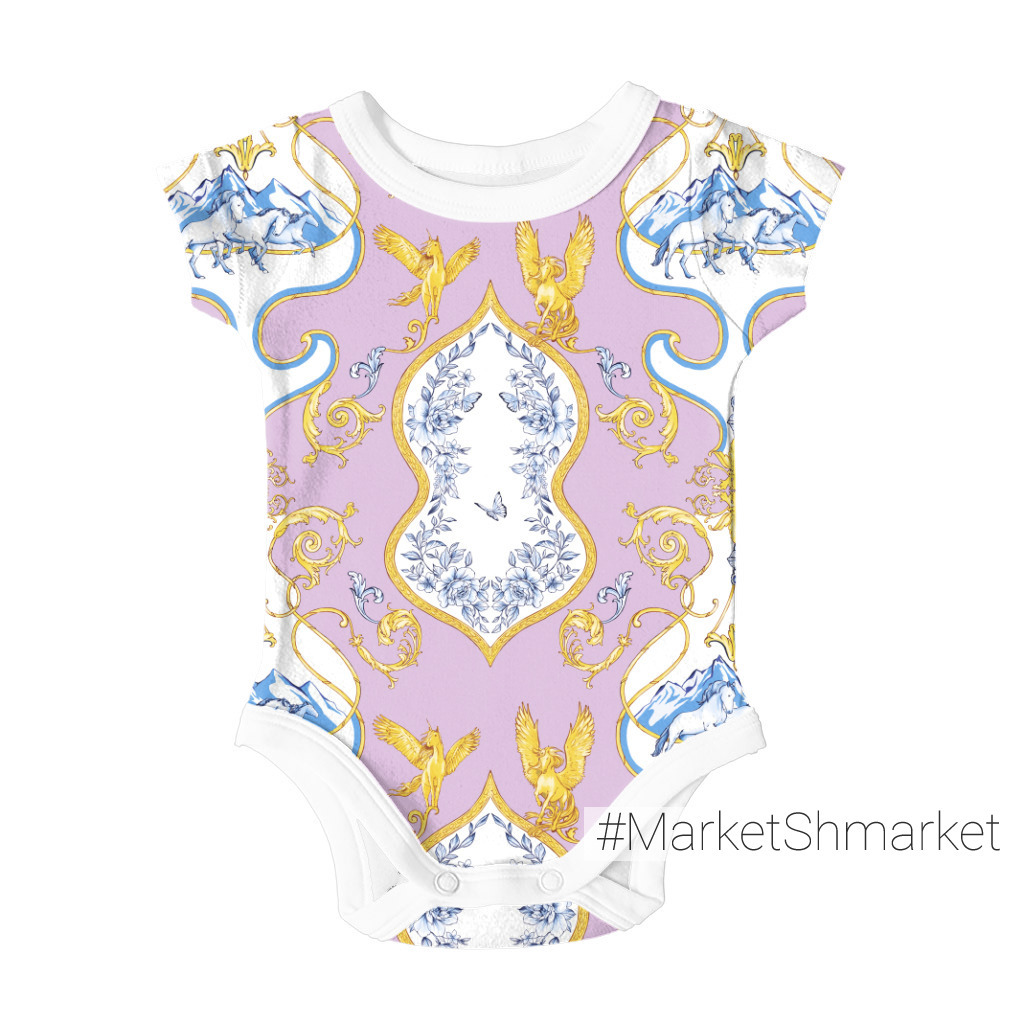 Ткани Лошади и золотые узоры. Единороги - закажи на #MarketShmarket.com ...