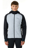 Премиальный костюм для лыж и зимнего бега Nordski Hybrid Hood Warm 2.0 Black-Grey