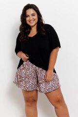 Пижама женская с шортами TARO 3319/3360 ESTI | Черный + леопард