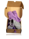 Сапожки-угги из фетра + носки - Упаковано. Одежда для кукол, пупсов и мягких игрушек.