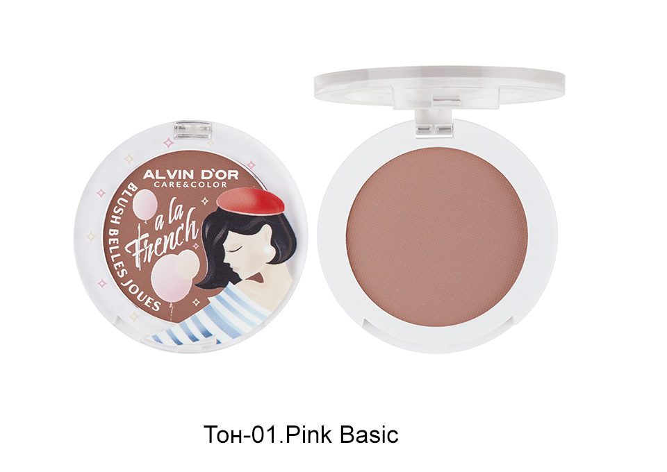 Alvin D`or  ALF-06 A LA FRENCH Румяна для лица Blush belles joues  тон 01 pink basic